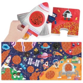 Puzzle Educativ sa descoperim Spatiul pentru copiii peste 4 ani